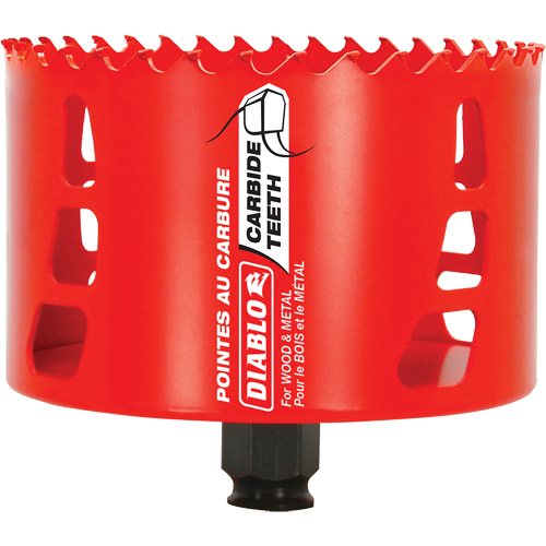 Scie cloche pour bois et m&eacute;tal, 4-1/8", Profondeur de la coupe 2-3/8", Carbure Groupe Belzile Dickner