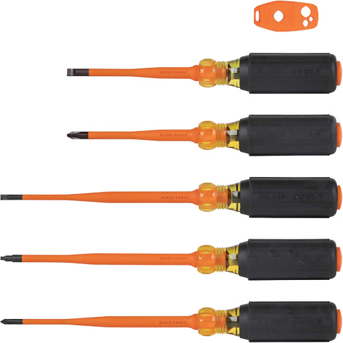 Slim-Tip Insulated Screwdriver Set, 1000 V, 6 Pcs Groupe Belzile Dickner