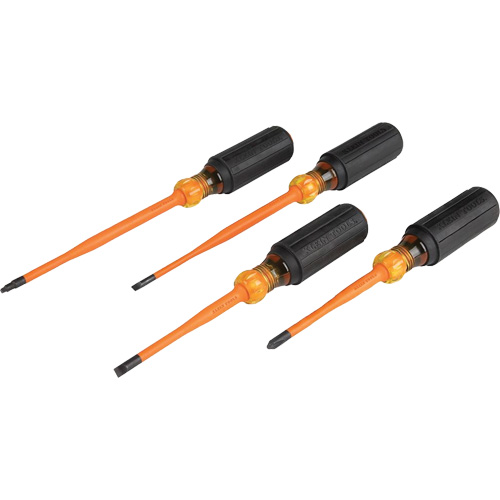 Slim-Tip Insulated Screwdriver Set, 1000 V, 4 Pcs Groupe Belzile Dickner