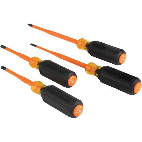 Slim-Tip Insulated Screwdriver Set, 1000 V, 4 Pcs Groupe Belzile Dickner