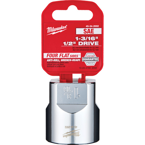 SAE Socket with Four Flat Sides, 1-3/16", 1/2" Drive, 6 Points Groupe Belzile Dickner