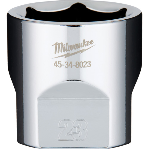 Metric Socket with Four Flat Sides, 23 mm, 3/8" Drive, 6 Points Groupe Belzile Dickner