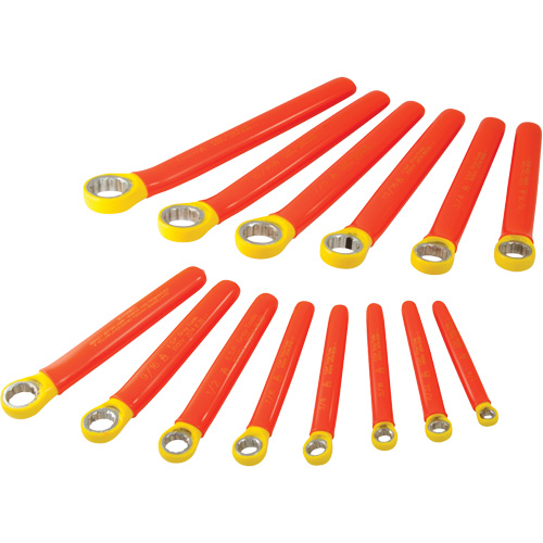 Insulated 12 Point SAE Box End Wrench Set, 1000 V, 14 Pcs Groupe Belzile Dickner