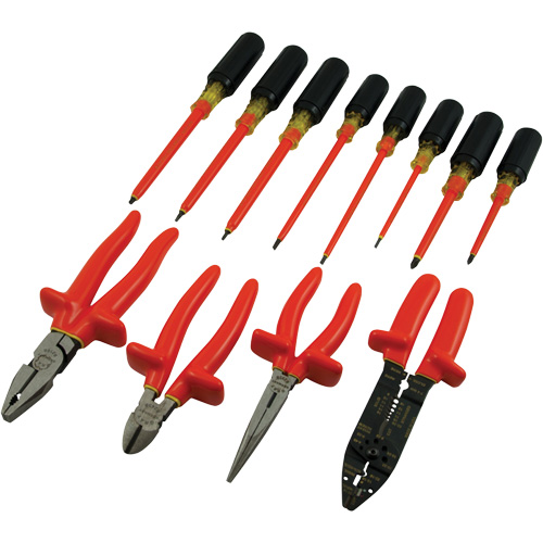 Jeu de pinces et tournevis isol&eacute;s, 1000 V, 12 Mcx Groupe Belzile Dickner