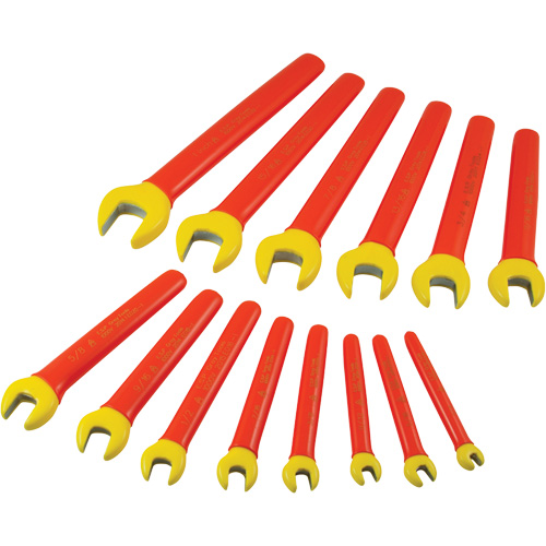 Insulated SAE Open End Wrench Set, 1000 V, 14 Pcs Groupe Belzile Dickner