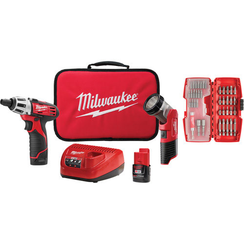 Trousse daccessoires pour tournevis avec lampe de travail, Lithium-ion, 12 V Groupe Belzile Dickner