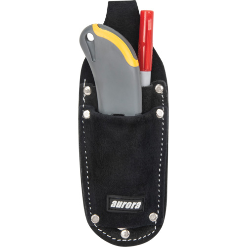 Utility Pouch, Knife Holder, Leather, 3 Pockets Groupe Belzile Dickner