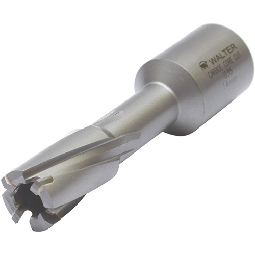 Core Cut Annular Cutter with Weldon Shank, 12 mm Diameter, Carbide, 30 mm Depth of Cut, 3/4" Shank Groupe Belzile Dickner