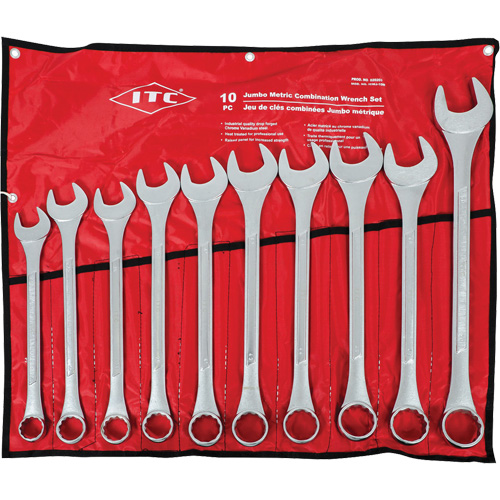 ICWJ-10M Jumbo Wrench Set, Combination, 10 Pieces, Metric Groupe Belzile Dickner