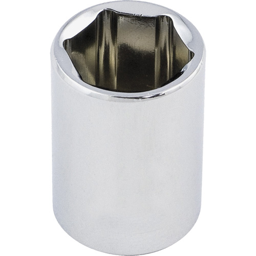 Regular Chrome Socket, 1/2", 3/8" Drive, 6 Points Groupe Belzile Dickner