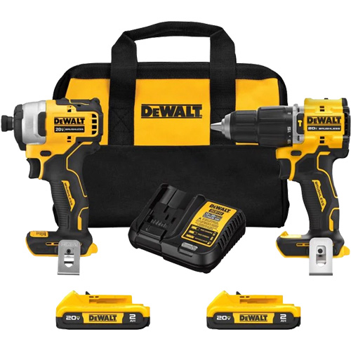Atomic Cordless & Brushless Two-Tool Combo Kit, Lithium-Ion, 20 V Groupe Belzile Dickner
