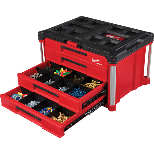 Boîte &agrave; outils avec 4 tiroirs PackOut, 16-3/10" x 22-1/5" x 14-3/10", Rouge Groupe Belzile Dickner
