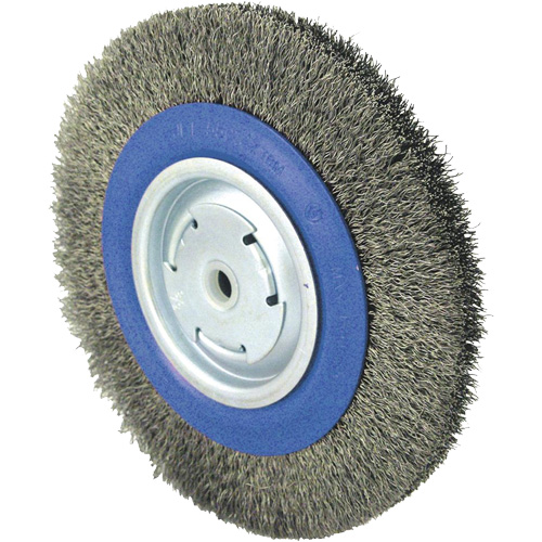 Brosse rotative &agrave; fil torsad&eacute;, 8" dia., Fils 0,014", Arbre 1/2" - 5/8" - 2 Groupe Belzile Dickner