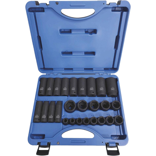 PS2612SD Socket Sets - Regular, 26 Pcs, Impact, 1/2" Drive Size Groupe Belzile Dickner