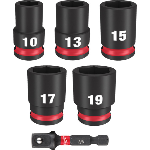 Jeu de douilles m&eacute;triques &agrave; 6 pans Shockwave Impact Duty, 6 Mcx, Chocs, Prise de 3/8" Groupe Belzile Dickner