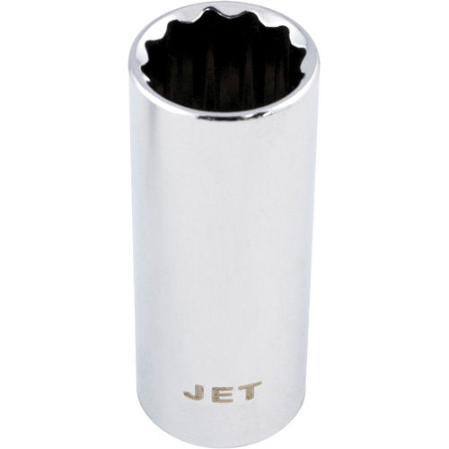 Douille chrom&eacute;e, 10 mm, Prise 1/4", 12 pans, Profond Groupe Belzile Dickner