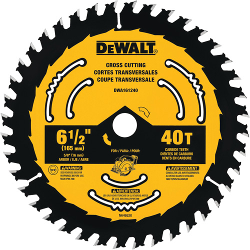 Lame de scie circulaire, 6-1/2", 24 dents, Pour Bois Groupe Belzile Dickner