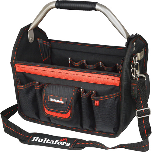 14" Open-Top Tool Carrier, Ballistic Polyester, Black/Red Groupe Belzile Dickner