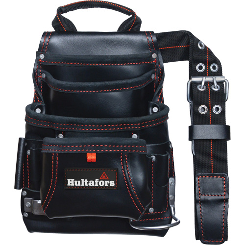 Carpenter's Nail & Tool Bag, Leather, 11 Pockets, Black Groupe Belzile Dickner