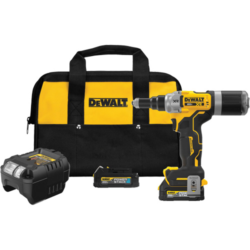 Ensemble d'outil &agrave; riveter sans fil et sans balai 1/4" XR avec POWERSTACK Groupe Belzile Dickner
