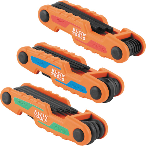 Jeu de cl&eacute;s hexagonales pliant et compact, 25 mcx, M&eacute;trique & imp&eacute;rial/Torx Groupe Belzile Dickner