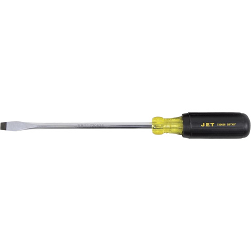 JKSS-8R Slot Screwdriver, 3/8" Tip, Round, 8" L, Cushion Grip Handle Groupe Belzile Dickner