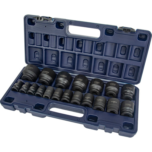 Jeu de douilles SAE, 19 Mcx, Chocs, Prise de 1/2" Groupe Belzile Dickner