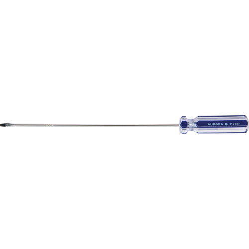 Tournevis &agrave; fente bleu transparent avec bandes, Tige de 1/8", Ronde, Prise en Plastique Groupe Belzile Dickner