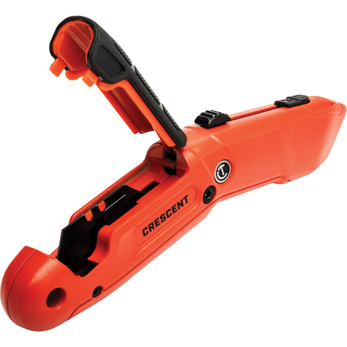 Couteau de s&eacute;curit&eacute; autor&eacute;tractable, 1", Acier, Prise en Aluminium Groupe Belzile Dickner