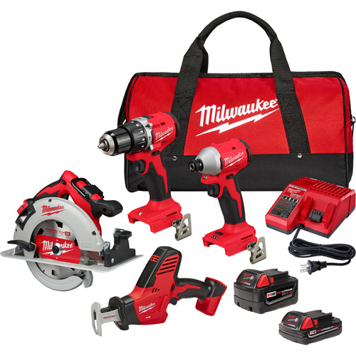 Trousse combin&eacute;e 4 outils, Lithium-ion, 18 V Groupe Belzile Dickner