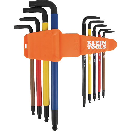 Colour-Coded Extra-Long L Style Hex Key Caddy Set, 9 Pcs., Imperial Groupe Belzile Dickner