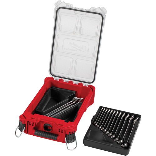Wrench Set with PackOut Compact Organizer, Combination, 15 Pieces, Metric Groupe Belzile Dickner