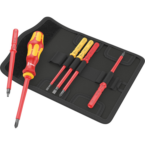 Tournevis imp&eacute;rial porte-embouts Kraftform Kompakt VDE 7 et embouts, 1000 V, 6 M Groupe Belzile Dickner