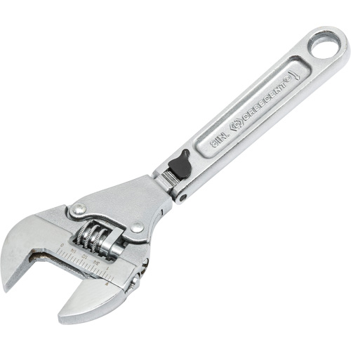 Adjustable Ratcheting Flex Wrench, 8" L, 2-27/50" Max Width, Chrome/Polished Groupe Belzile Dickner