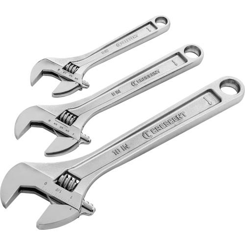 Wrench Set, Adjustable, 3 Pieces, Imperial and Metric Groupe Belzile Dickner