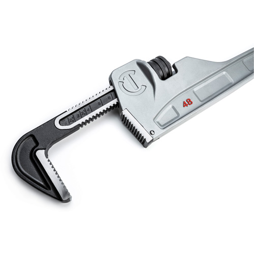 Cl&eacute; &agrave; tuyaux, Cap des m&acirc;choires 6", Longueur 48", Fini Rev&ecirc;tement en poudre, Prise Non-ergonomique Groupe Belzile Dickner