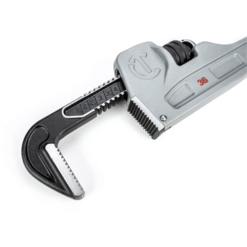 Cl&eacute; &agrave; tuyaux, Cap des m&acirc;choires 5", Longueur 36", Fini Rev&ecirc;tement en poudre, Prise Non-ergonomique Groupe Belzile Dickner