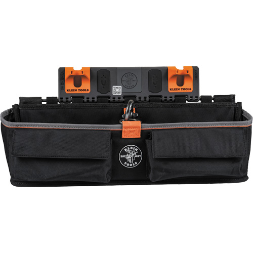 Bucket Work CentreS-Hook Large Pouch Module, Nylon, 3 Pockets, Black/Orange Groupe Belzile Dickner