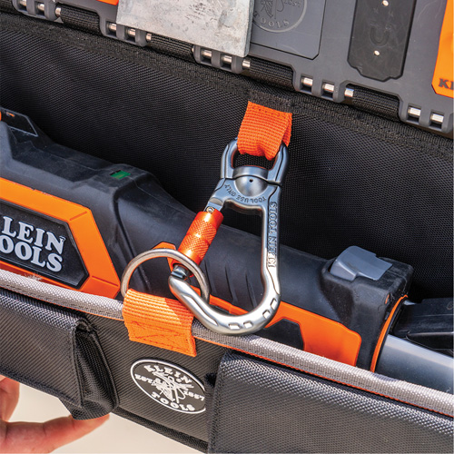 Bucket Work CentreS-Hook Large Pouch Module, Nylon, 3 Pockets, Black/Orange Groupe Belzile Dickner