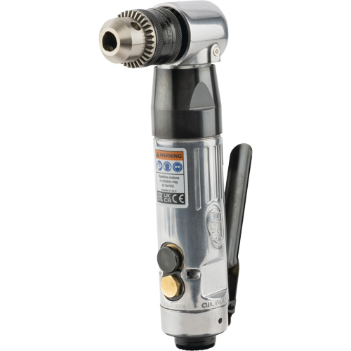 Perceuse pneumatique &agrave; angle, 20,5 pi, cu/min, 1/4" NPT, 98 dBA, 3/8" mandrin, Avec cl&eacute; Groupe Belzile Dickner