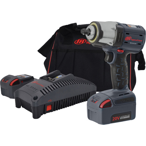 Compact High Torque Cordless Impact Wrench Kit, 20 V, 3/8" Socket Groupe Belzile Dickner