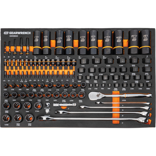 Jeu d'outils de m&eacute;canicien dans des plateaux modulaires en mousse avec conteneur de rangement, 247 morceaux Groupe Belzile Dickner