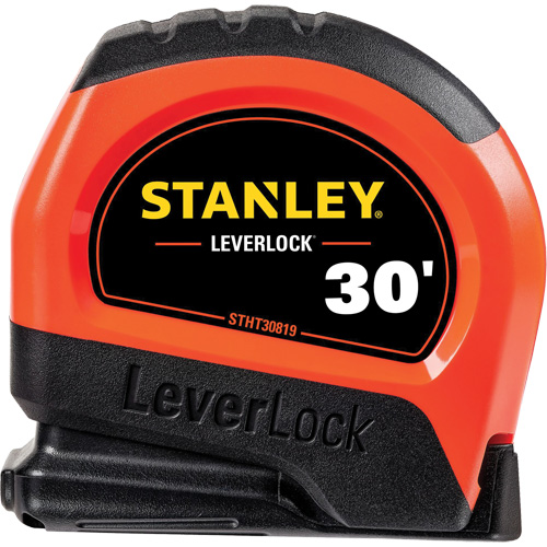 High-Visibility LEVERLOCK&reg; Tape Measure, 30', Imperial Graduations Groupe Belzile Dickner