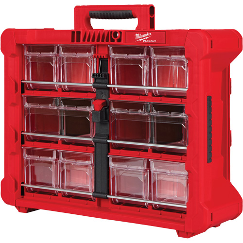 PACKOUT Tilt Bin Organizer, 15-1/5" x 19-7/10" x 6-7/10", Black/Red Groupe Belzile Dickner