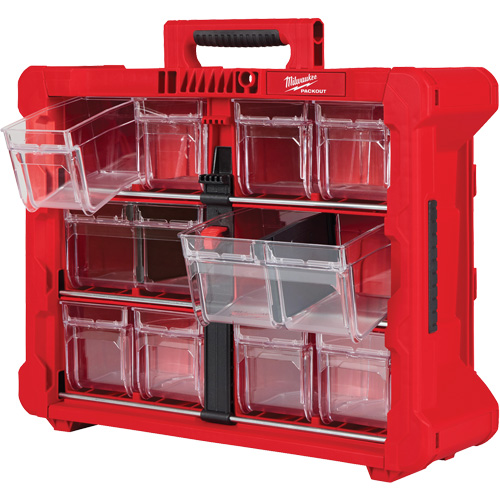 PACKOUT Tilt Bin Organizer, 15-1/5" x 19-7/10" x 6-7/10", Black/Red Groupe Belzile Dickner