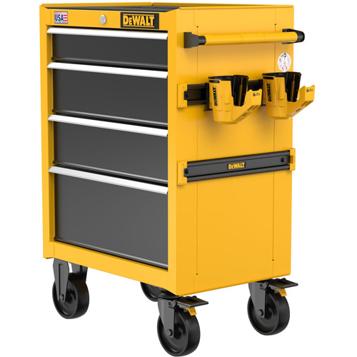 Heavy-Duty Rolling Tool Chest, 4 Drawers, 26" W x Yellow Groupe Belzile Dickner