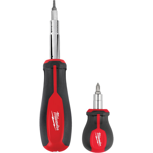11-in-1 Multi-Bit Screwdriver & 6-in-1 Stubby Multi-Bit Screwdriver Set, 3"/9-4/5" L, Cushion Grip Handle Groupe Belzile Dickner