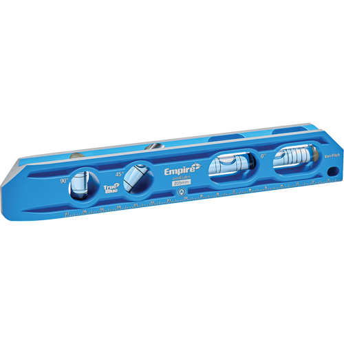 TRUE BLUE&reg; Die Cast Torpedo Level, 8" L, Aluminum, 4 Vials, Magnetic Groupe Belzile Dickner