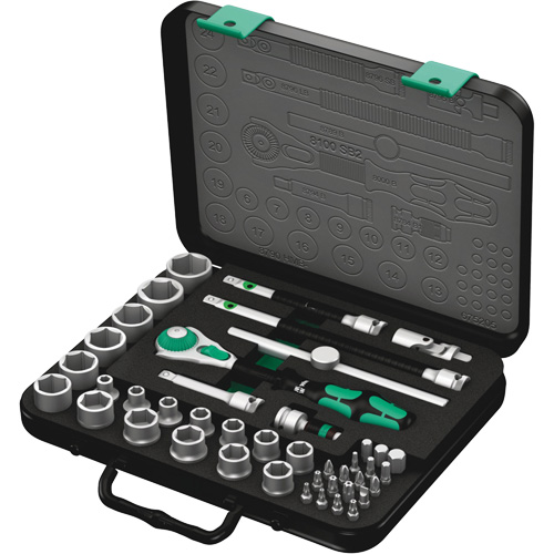 8100 SB 2 Zyklop Speed Ratchet Set, 43 Pcs, 3/8" Drive Size Groupe Belzile Dickner