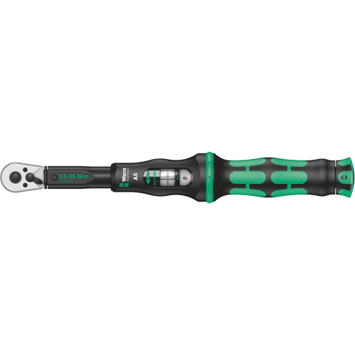 Click-Torque A 5 Torque Wrench with Reversible Ratchet, Click, 1/4" Square Drive, 2.5 - 25 Nm Groupe Belzile Dickner